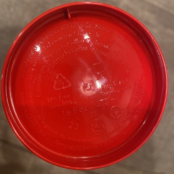 NEW!  SET OF 5  Starbucks 2023 Reusable Red Holiday Cup - Picture 4 of 4